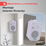 Pyle Altavoces, Duales, Resistentes al Agua y a la Intemperie, Montaje en Pared o Techo, 5.25”, Ideal para Uso en Piscinas, Patios, Terrazas, Espacios Interiores