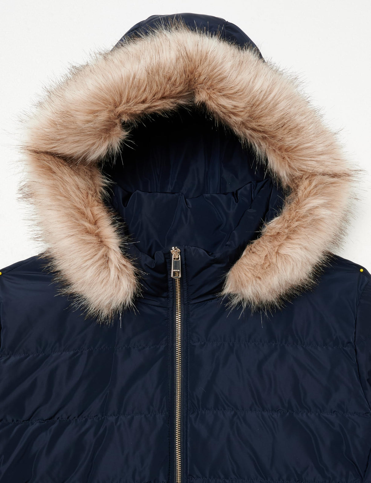 Tommy Hilfiger Abrigo de plumas Mujer Tyra Heritage Coat With Fur con piel sintética, Azul (Desert Sky), 46