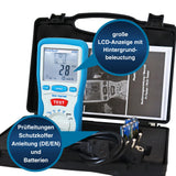 PeakTech 2710 – Probador digital de FI con pantalla LCD grande, disyuntor de corriente residual, cuchilla RCD, carcasa con doble aislamiento, voltaje de funcionamiento 230V / 50Hz - CAT III 600 V