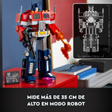 LEGO Icons Optimus Prime, Maqueta para Construir para Adultos, Modelo 2-en-1 Transformers, Robot y Camión, Idea de Regalo para Hombres y Mujeres 10302