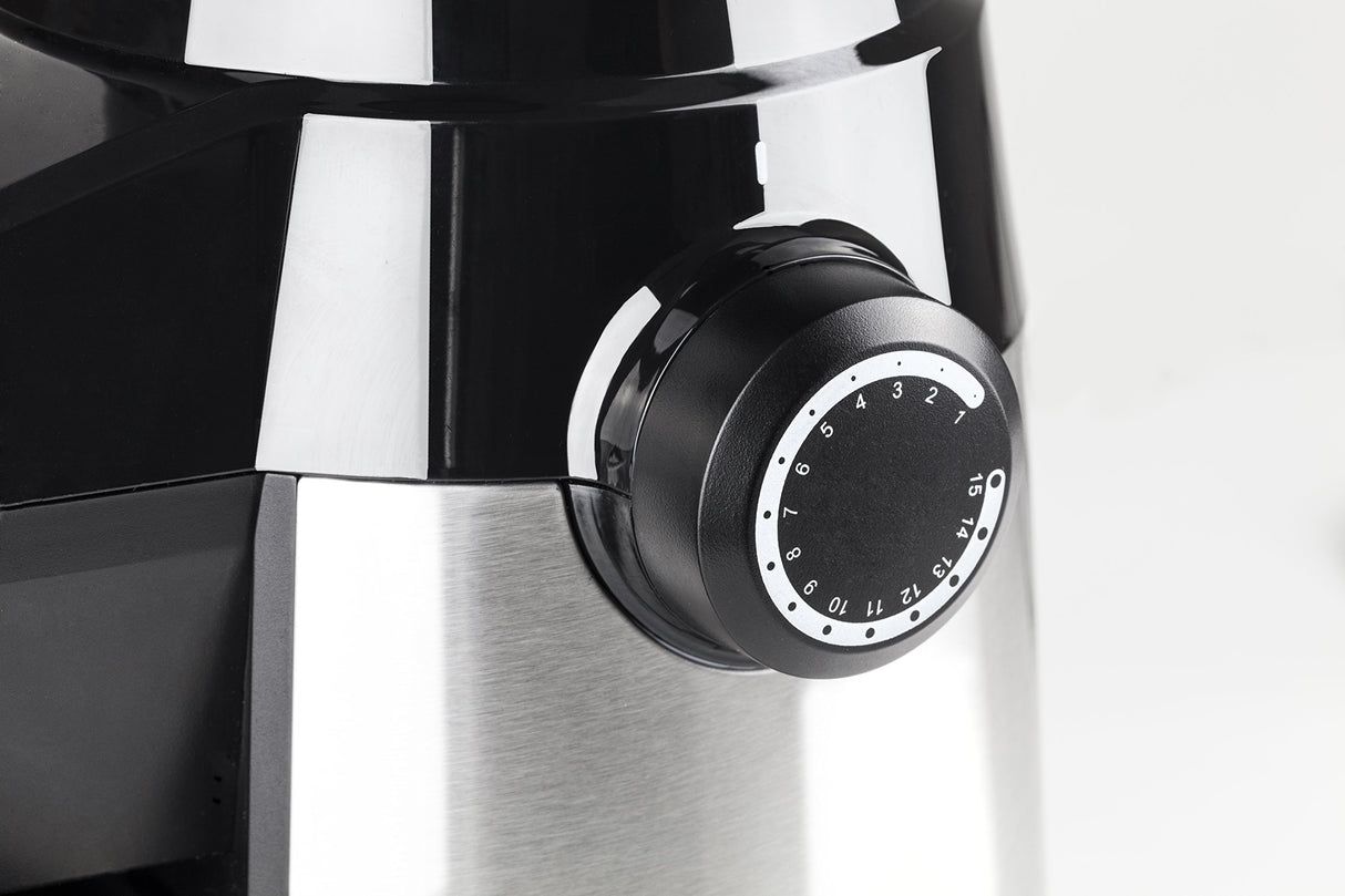 Caso Barista Flavour, Eléctrico Diseño de Molinillo de café, Grado de molienda en 15 Niveles con Molinillo de Acero Inoxidable Resistente, aromaschonend, para un café & Café expreso