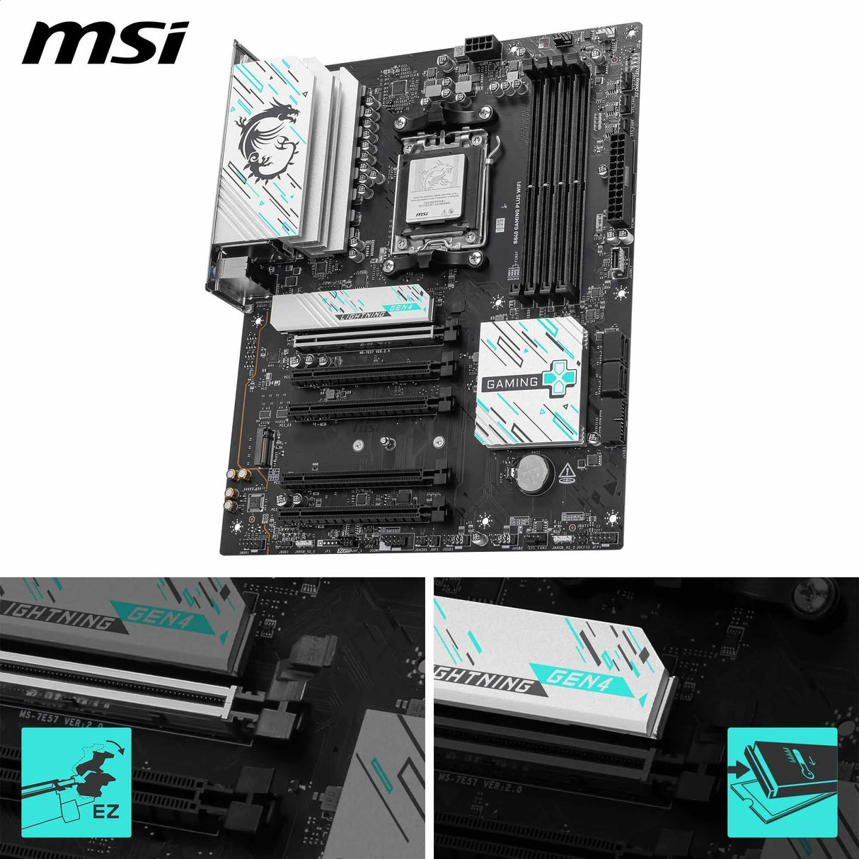 MSI AMD B840 Gaming Plus WiFi Socket AM5 - Placa Base