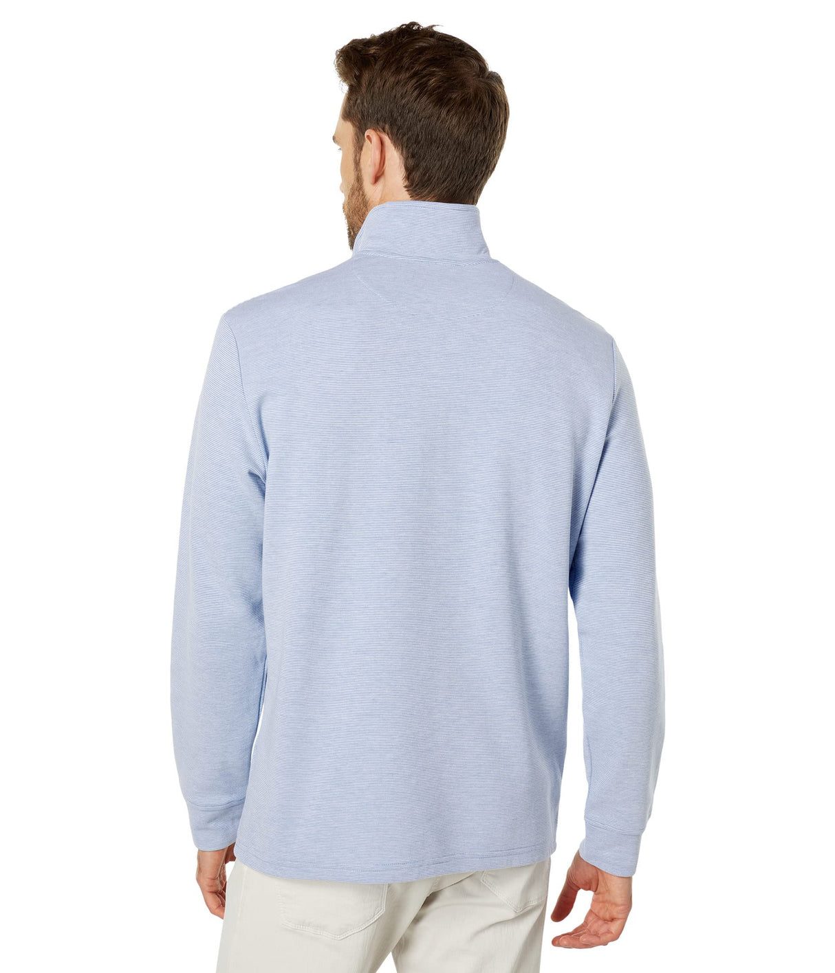 vineyard vines Saltwater Quarter-Zip Pullover Sweater Suéter pulóver, Azul Jake, L para Hombre