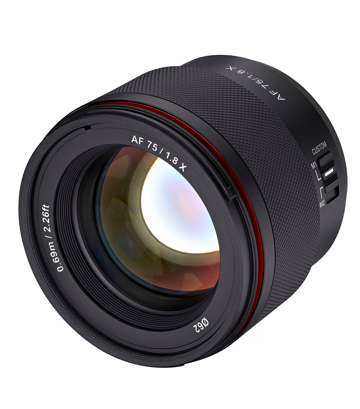 Samyang Teleobjetivo Compacto F1.8 AF APS-C de 75 mm para Fuji X (SYIO75AF-FX)
