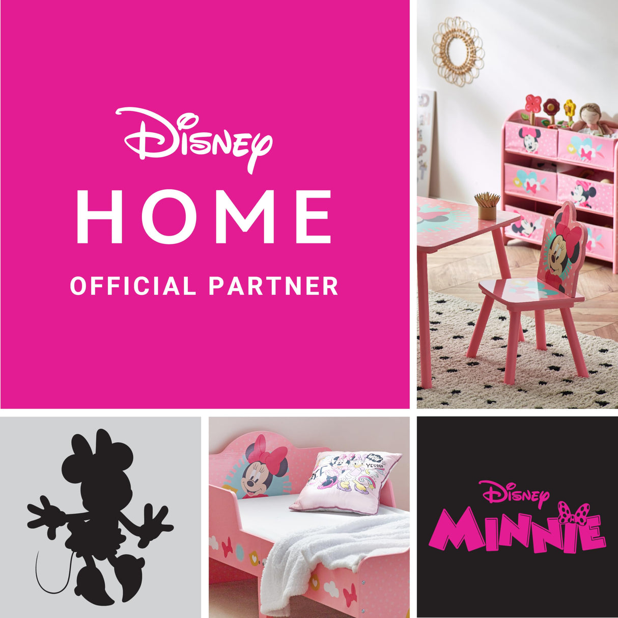 Disney Minnie Mouse Juego de mesa y sillas para 2, soporta hasta 30 kg por silla, óptimo para jugar y realizar actividades, tamaño pequeño, rosa