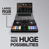 Reloop Ready Controladora de DJ compacta de 2 reproductores diseñada para Serato DJ Lite & DJ Pro, AMS-READY