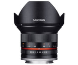 Samyang SY12M-FX-SIL - Objetivo Gran Angular para cámaras Fujifilm X-Mount (12 mm, F2.0)