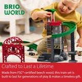 Brio World - Set Almacén Levanta y Carga, BRIO World Ferrocarriles, Set de Construcción de Madera, Juguete para Niños y Niñas 3+ Años, 32 piezas