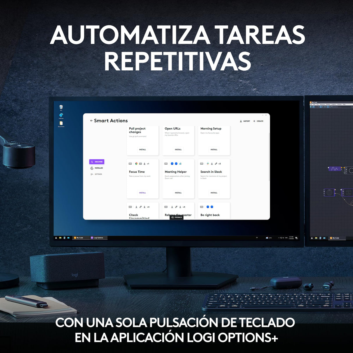 Logitech MX Keys S Combo, Teclado y Ratón Inalámbricos de Calidad con Apoyo, Iluminación, Desplazamiento Rápido, Bluetooth, USB C, para Windows/Linux/Chrome/Mac, Disposición QWERTY Español, Grafito