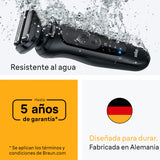 Braun Afeitadora Eléctrica Hombre Series 5, Máquina De Afeitar Barba En Seco Y En Mojado, 2 Modos De Afeitado, 50 Min De Uso, Láminas Flexibles, Carga Rápida, Estuche De Viaje, 52-N1000SI, Negro