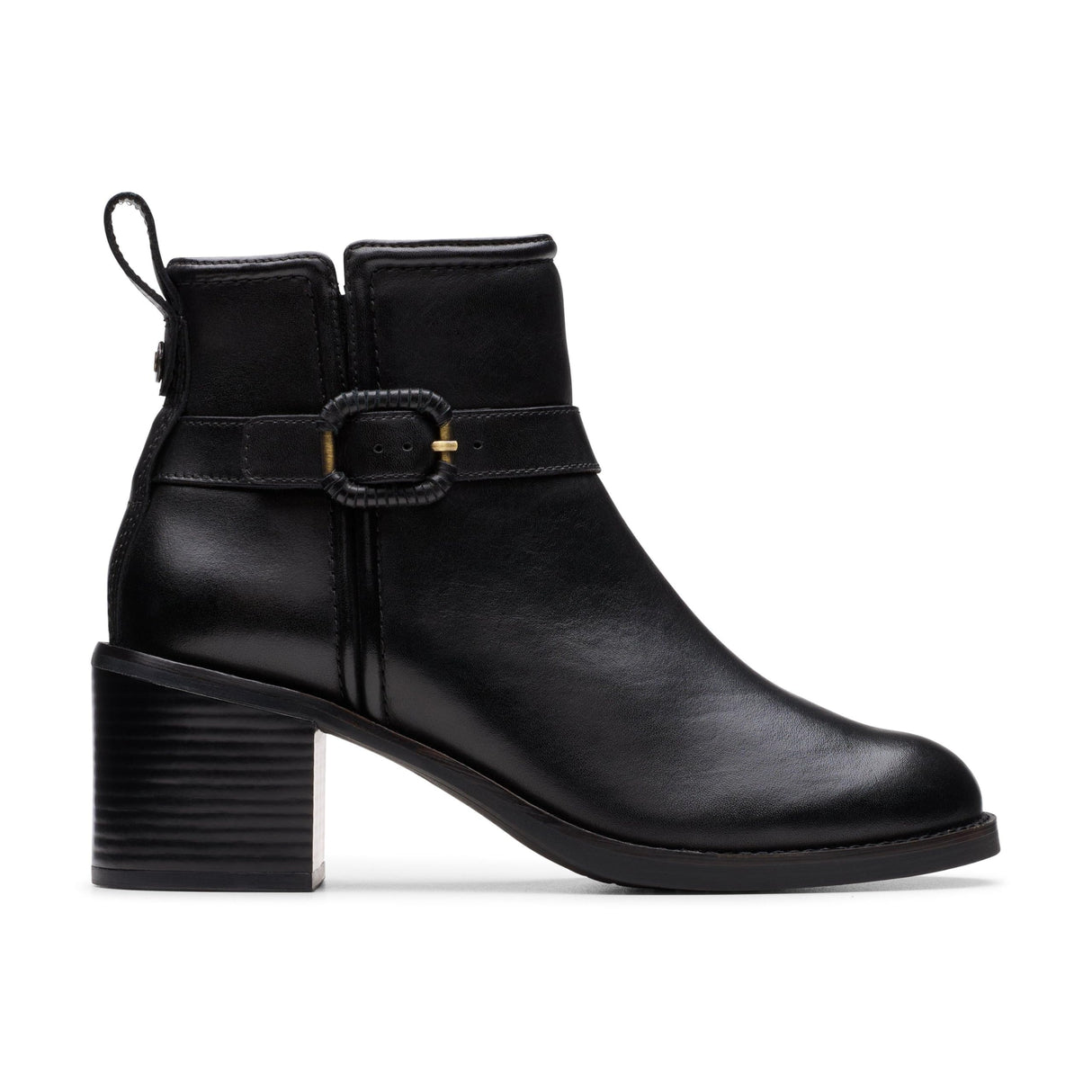 Clarks Chamberly Trim, Botas de Combate Mujer, Black Leather, 37 EU