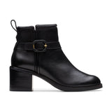 Clarks Chamberly Trim, Botas de Combate Mujer, Black Leather, 37 EU