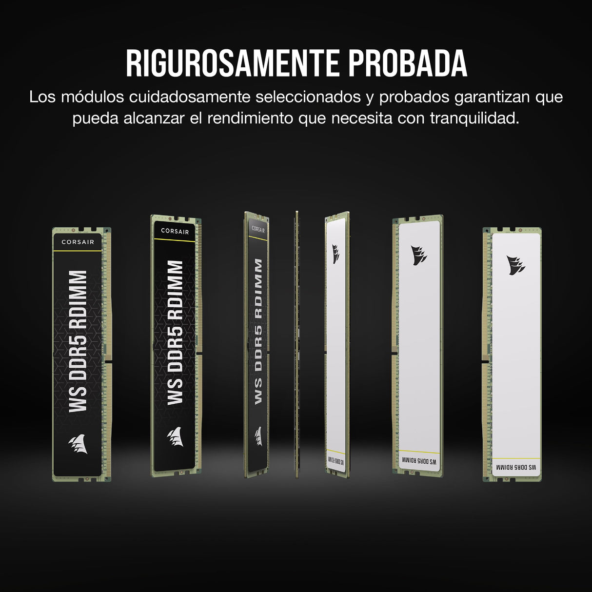 CORSAIR WS DDR5 ECC RDIMM 64GB (4x16GB) 6000MHz CL40 Intel XMP 3.0 Memoria para Estaciones de Trabajo - Negro (CMA64GX5M4B6000C40)