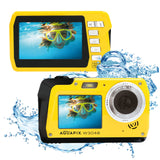 Easypix W3048 Edge Yellow - Cámara Sumergible, 48MP Doble Pantalla
