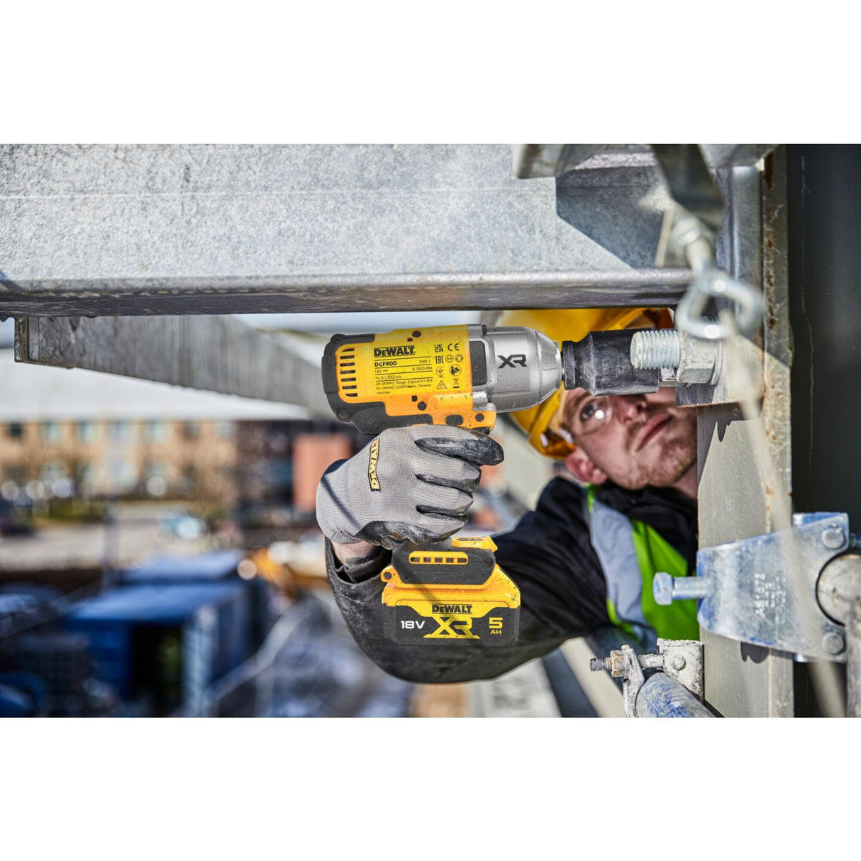 DEWALT DCF900NT-XJ - Llave de impacto a batería XR 18V, Par de apriete 1.396 Nm y Par de apriete 1.898 Nm, Incl. caja T-STAK, Sin batería/cargador