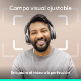Logitech Brio 4K Webcam para empresa, inicio de sesión biométrico con Windows Hello, corrección de iluminación automática, cancelación de ruido, Microsoft Teams, Zoom, Google Meet y PC/Mac - Grafito