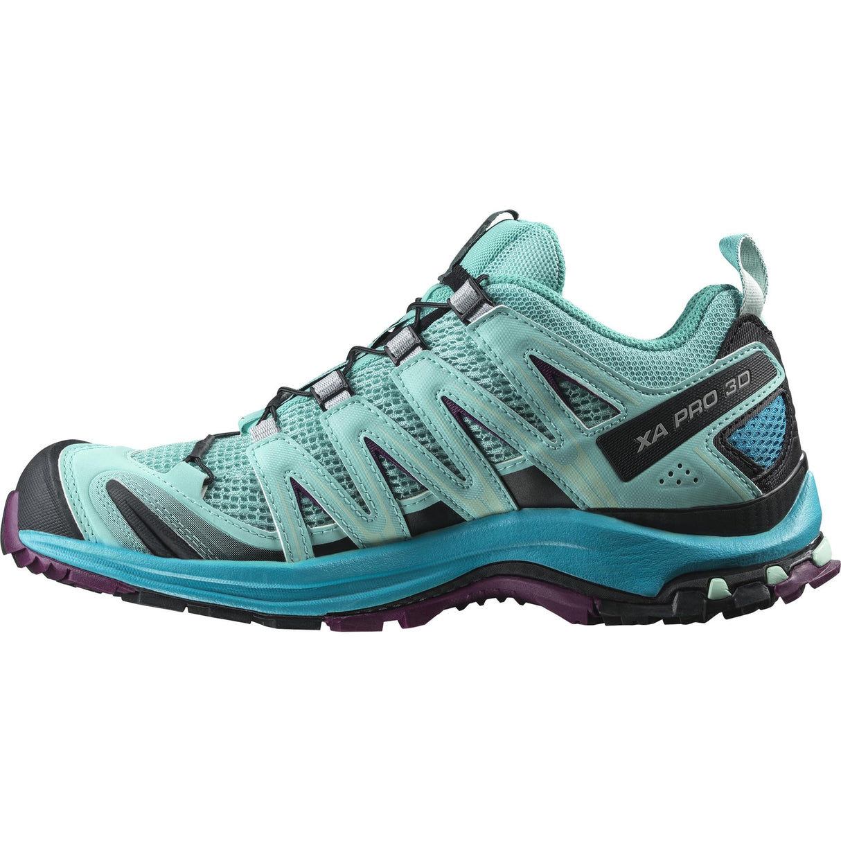 SALOMON Xa Pro 3d, Zapatos de trail running Mujer, Blue Curacao Bluebird Dark Purple, 37 1/3 EU