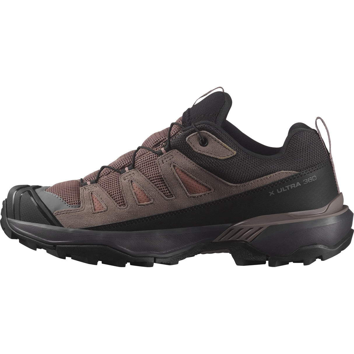 Salomon X ULTRA 360 LEATHER GORE-TEX, Zapatos de senderismo para Mujer, Cognac Peppercorn Black, 40 EU