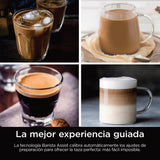 Ninja Luxe Pro Cafetera 3 en 1 para latte, cappuccino, cold brew y espresso con molinillo y espumador de leche integrados, fácil de usar y 5 preajustes automáticos de espuma, plata, ES701EU