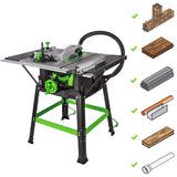 Evolution Power Tools Fury 5-S Sierra de mesa multimaterial, Corta acero dulce, aluminio, plástico, madera con clavos incrustados, 230 V