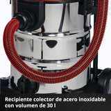Einhell Aspirador inalámbrico TE-VC 36/30 Li S-Solo Power X-Change (iones de litio, 36 V, ECO/BOOST, depósito de 30 l, manguera incluida, sin batería y cargador)
