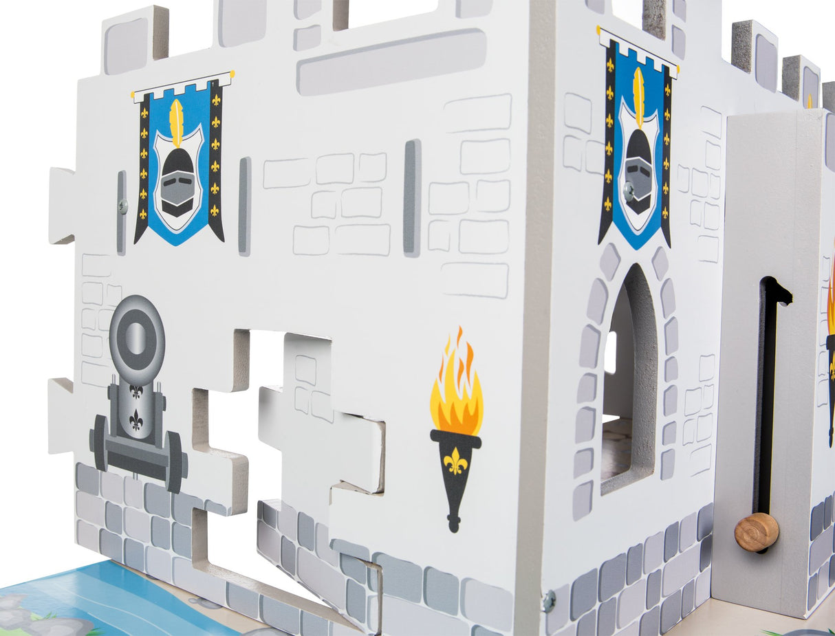 roba Gran Castillo 3 en 1 Divisible en dos Castillos - Juego de Construcción de Madera - Desde los 3 años