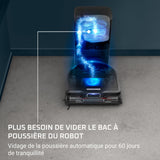 Rowenta RR9695 X-Plorer Serie 240+ Robot Aspirador AI, modelo de animales y alergias, cepillo eléctrico animal extragrande, trapeador vibrante, diseño en ángulo recto para un fácil acceso en cualquier