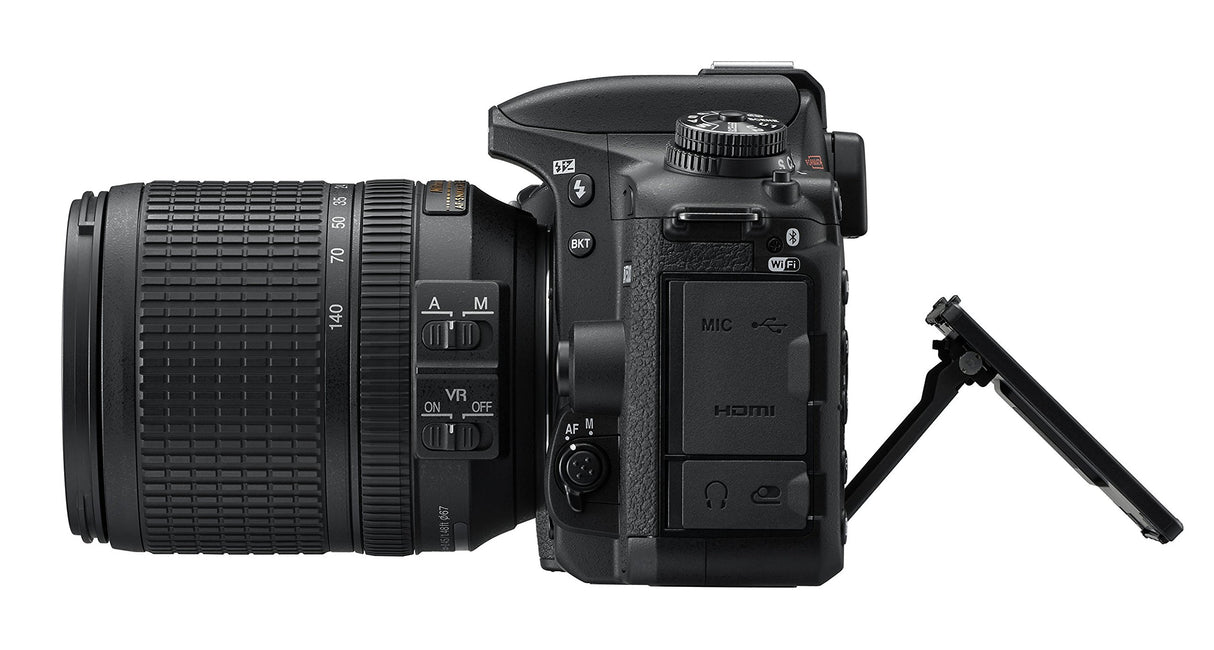 Nikkon D7500 - Cámara réflex digital de 20.9 Mp (pantalla LCD 3.2", 4K/UHD, SnapBridge, Bluetooth, Wifi) color negro - kit con objetivo AF-S DX 18-140 mm f/3.5-5.6G ED VR