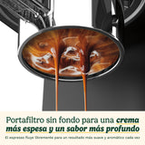 Cuisinart® Máquina de Espresso Slim | Espresso, Americano, Cold Brew | Vaporizador de leche | 15 bares | Portafiltro sin fondo | Compacta | 1,5L | Tazas de viaje