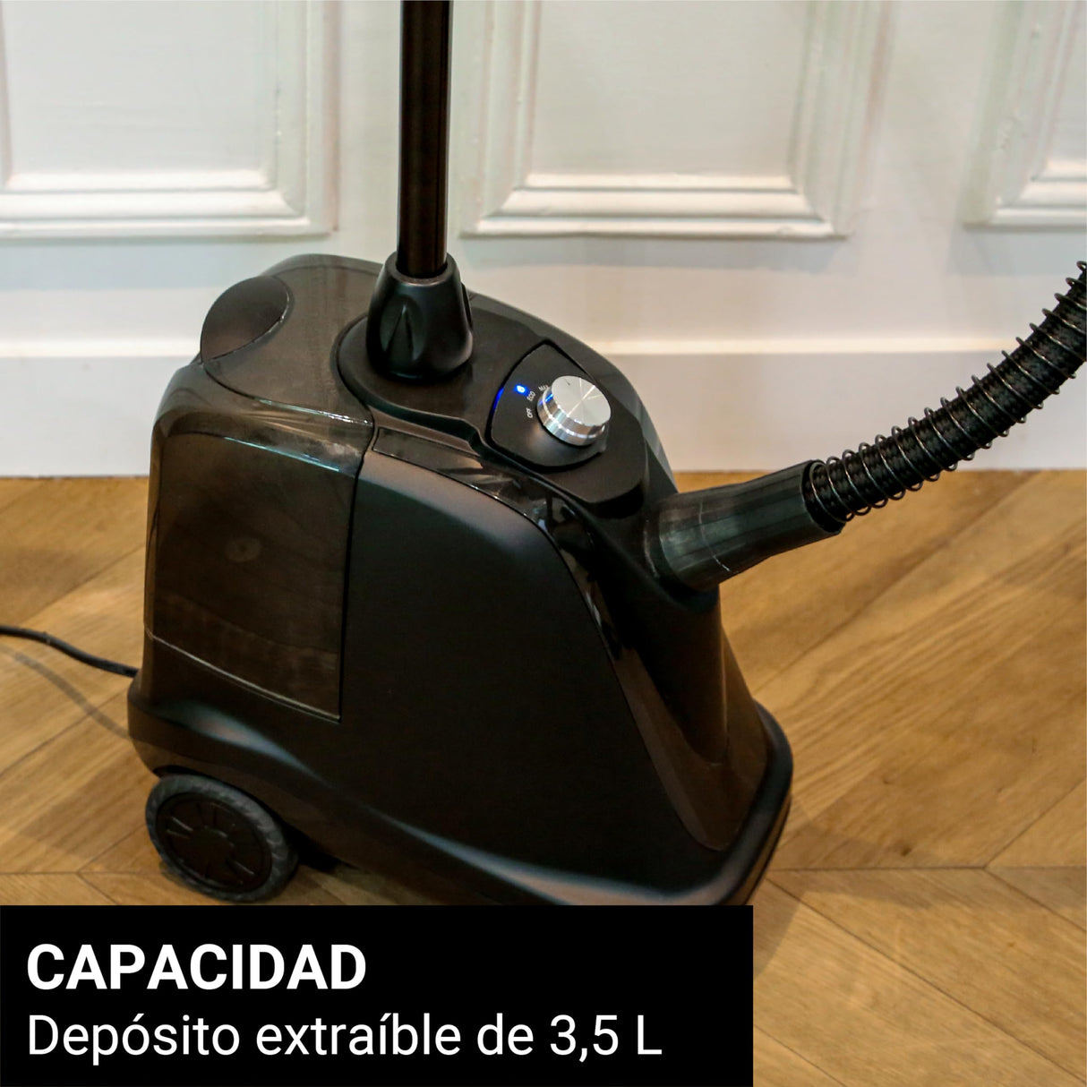 STEAMONE - Plancha de vapor vertical 2000W, 40g/minc- Calidad profesional - Gran depósito de 3,5 l - Accesorios incluidos - Cable de 2,5 m - Empresa francesa - T2000B