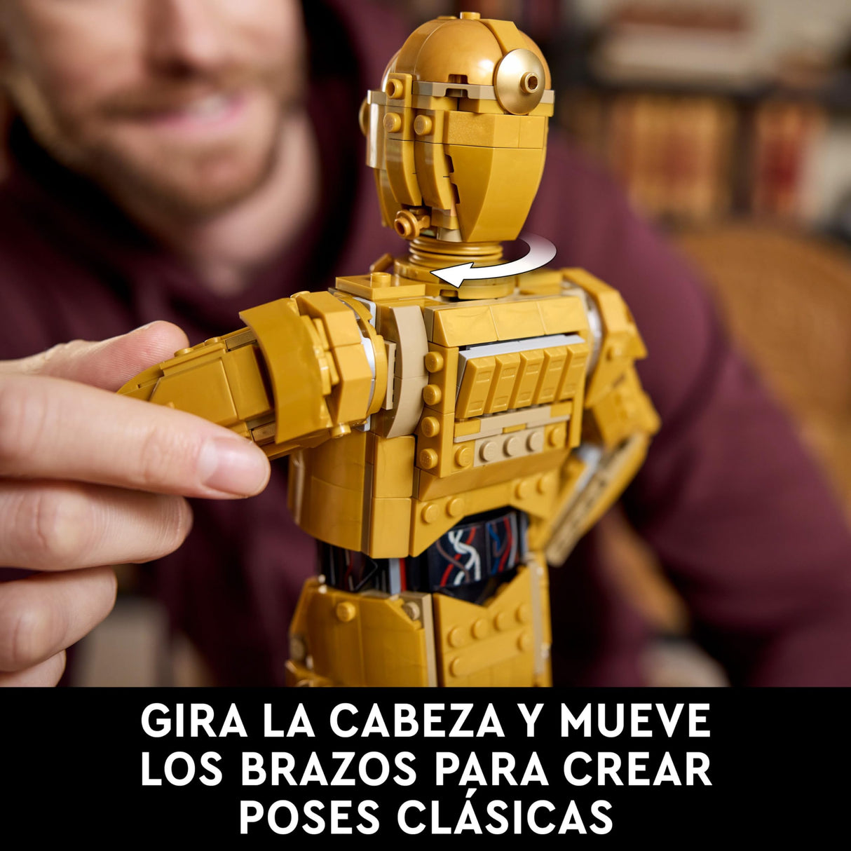 LEGO Star Wars 75398 C-3PO Figura de Droide - Kit de Maquetas para Adultos de Colección - Base, Placa Informativa y Minifigura - Regalo para Hombres y Mujeres Fans de la Saga