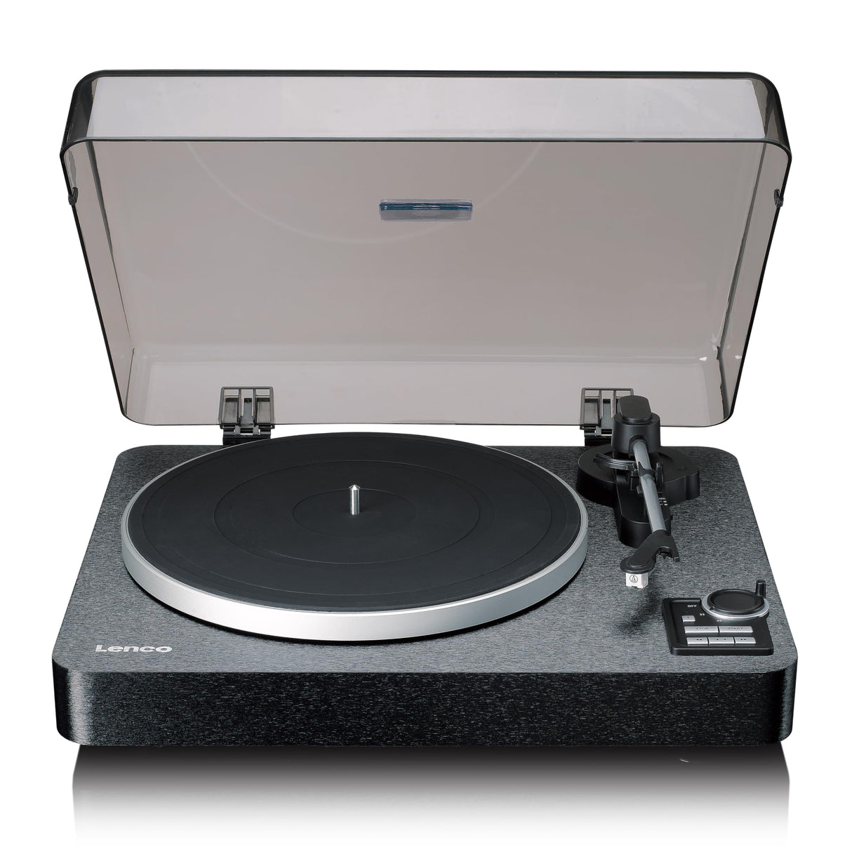 Lenco LBTA-165BK Tocadiscos Totalmente automático - Bluetooth 5.3 - Carcasa de Madera - Platos de Metal y Pastilla AT3600L - Arranque automático y Retorno automático - 2 velocidades (33/45 RPM) -