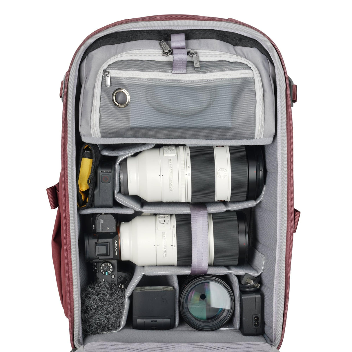 VANGUARD Veo Metro B30L MG - Mochila fotográfica para cámara objetivos, portátil de 16 y tablet, magenta