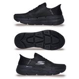Skechers MAX Cushioning Zapatillas Deportivas sin Cordones para Hombre, para Correr, Caminar, con Espuma viscoelástica, Negro -, 44 EU