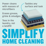E-Cloth Kit de Suministros de Limpieza de 13 Piezas, Incluye paño de Limpieza de Microfibra y Suministros de fregona, Juego de Limpiador Multiusos para Vidrio, Ventana, Superficie, Suelo, baño, Acero