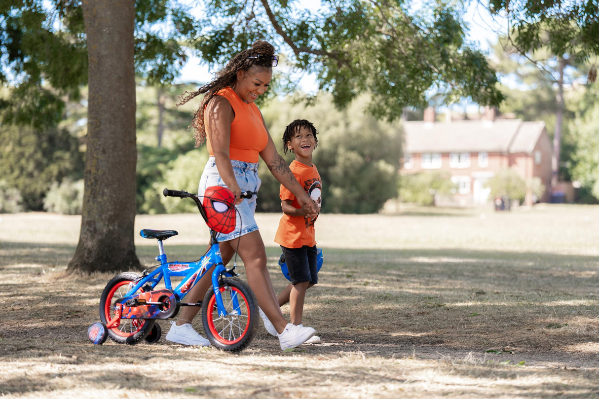 Huffy Bicicletta Bicicleta de 14 Pulgadas Marvel Spiderman Luxury, Bebés niños, Turquesa, 16 pollici
