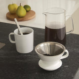 Alessi Slow Coffee KT01S1 - Set de Slow Coffee de Design, Compuesto por Jarra, Portafiltro y Filtro de Malla, en Acero Inoxidable 18/10