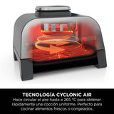 Ninja MAX 6 en 1 Freidora de aire y parrilla de interior, 6 funciones de cocción sin humo, cocina hasta 6 hamburguesas, capacidad de 3,8 l, incluye termómetro digital para carne, gris/plata, DG551EU