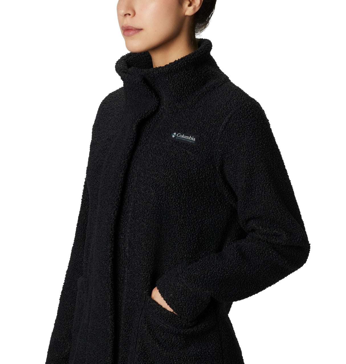 Columbia - Chaqueta larga Panorama para mujer, Negro, XXL