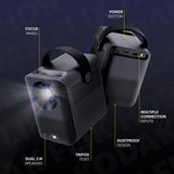KODAK FLIK HD9 Proyector Inteligente | Mini película portátil Negra para Interiores y Exteriores con Aplicaciones de transmisión de Android TV, Wi-Fi y Bluetooth