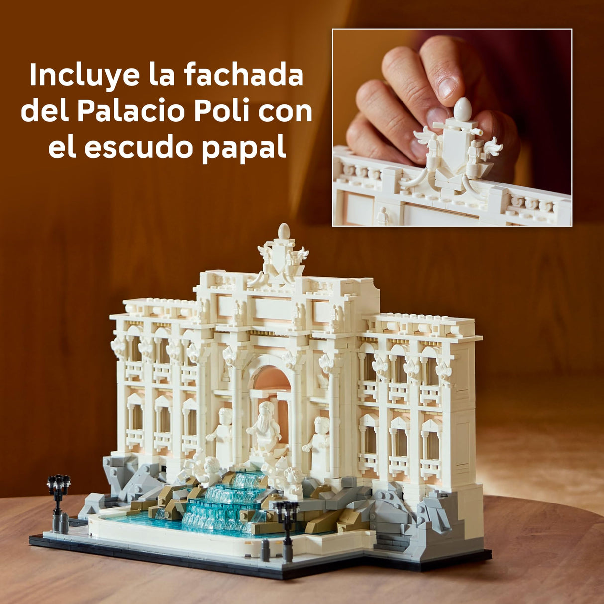 LEGO Architecture Fontana di Trevi Maqueta para Construir para Adultos, Monumento Italiano de Fuente Barroca y Minifiguras, Decoración del Hogar, Regalo para Viajeros 21062