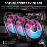 Corsair iCUE Link XH505i RX360 RGB Kit de Refrigeración Personalizada – Bloque de Refrigeración Liquida XC7 Elite, Bomba y Depósito XD6 Elite, 3 RX120 RGB, Radiador XR5 de 360 mm, System Hub - Negro