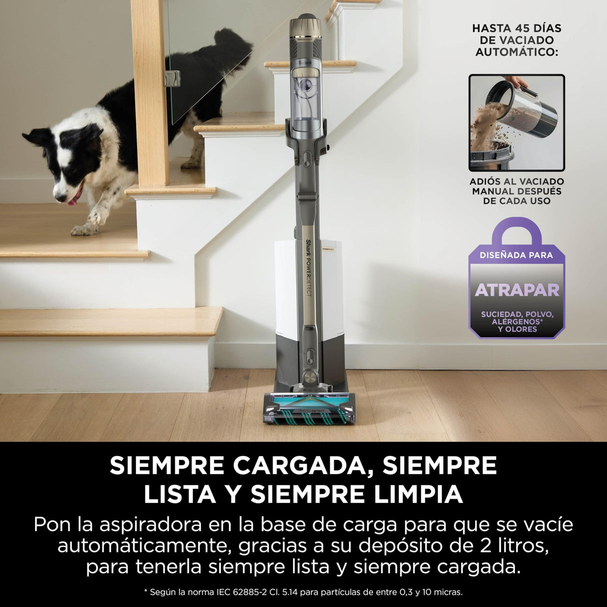 Shark PowerDetect Clean & Empty, 0.7 Liters, French Gold