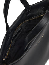 Tommy Hilfiger TH Logotape Mini Tote Aw0aw17694, Bolsa de Mano para Mujer, Black (Black), One Size