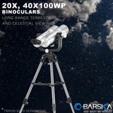 Barska Blueline – 20 x, 40 x 100 Impermeable Jumbo Binocular W/Premium Duro Caso