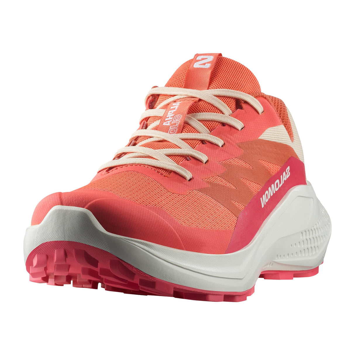 Salomon ALPHAGLIDE, Zapatos de senderismo para Mujer, Emberglow White Rouge Red, 40 EU