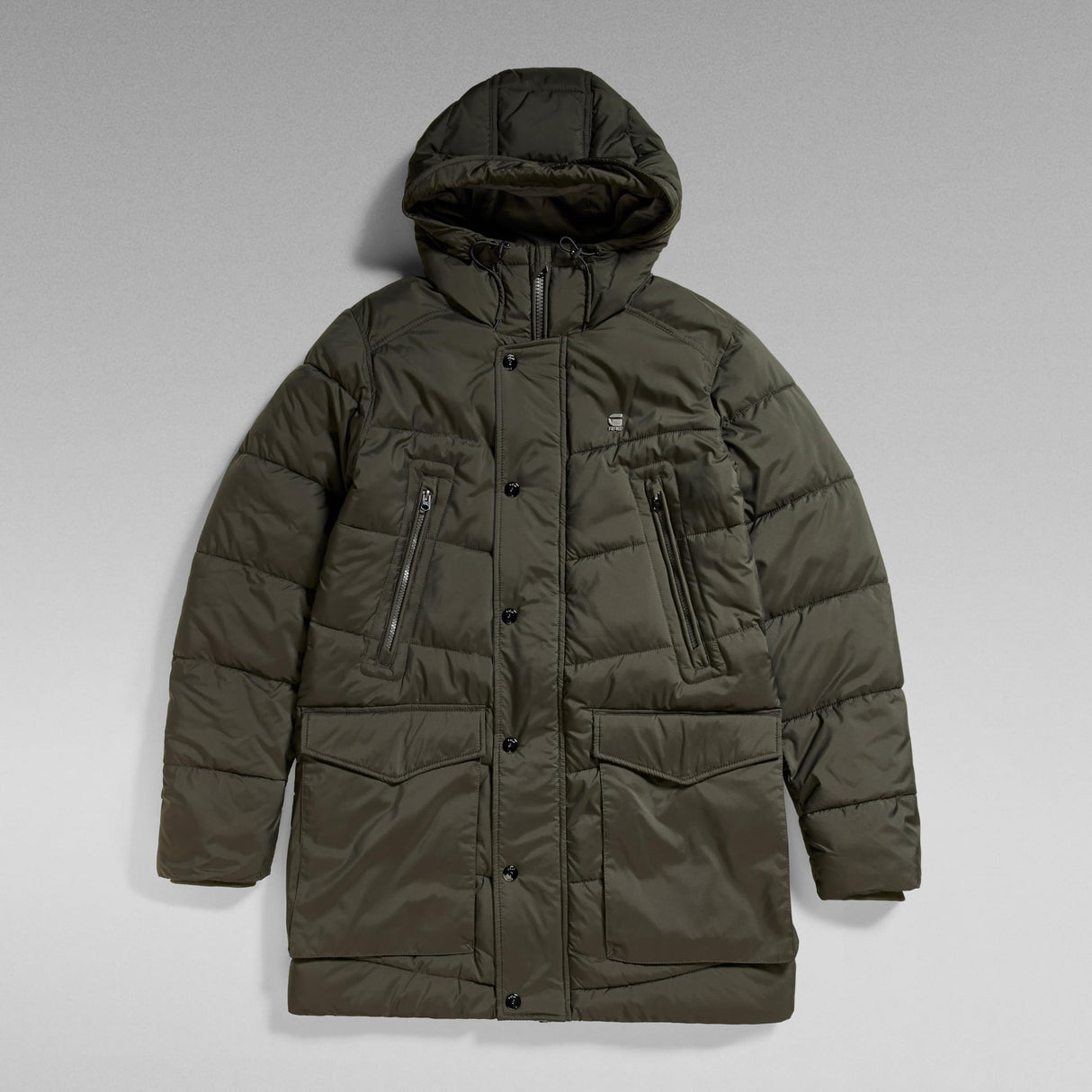 G-STAR Whistler Hooded Parka Chaquetas, Gris (Asfalt D24728-D199-995), M para Hombre