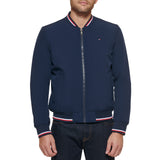 Tommy Hilfiger Chaqueta Bomber Ligera de Punto Acanalado Varsity, Midnight Soft Shell, XXXL para Hombre
