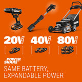WORX WX020 Nitro - Sistema de pulverización de Pintura con batería (20 V, Potente Motor sin escobillas, 3 pulverizadores y 4 tamaños de Boquilla, fácil Limpieza, pulverización Uniforme, Incluye
