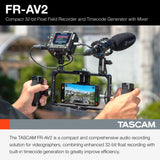 TASCAM FR-AV2 - Grabador compacto de campo flotante de 32 bits y generador de código de tiempo con mezclador